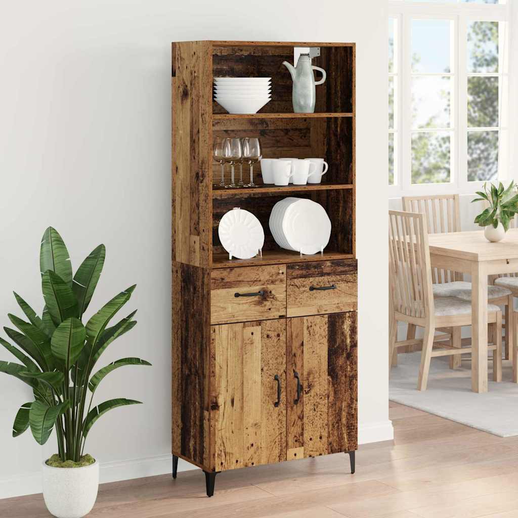 Highboard Gammelt træ 69,5 x 34 x 180 cm Konstrueret træ