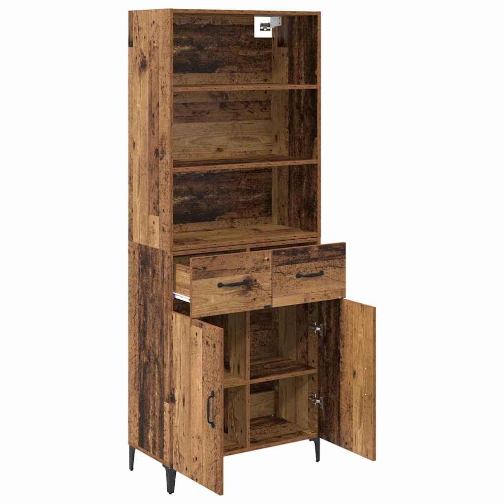 Highboard Gammelt træ 69,5 x 34 x 180 cm Konstrueret træ