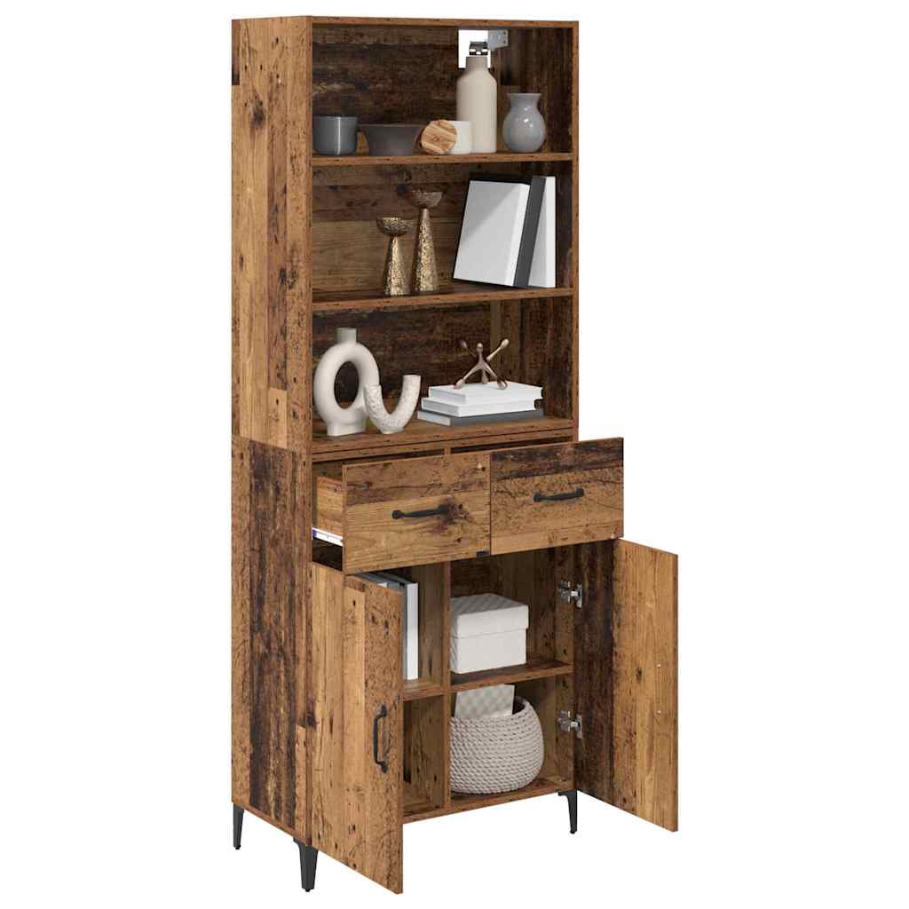 Highboard Gammelt træ 69,5 x 34 x 180 cm Konstrueret træ