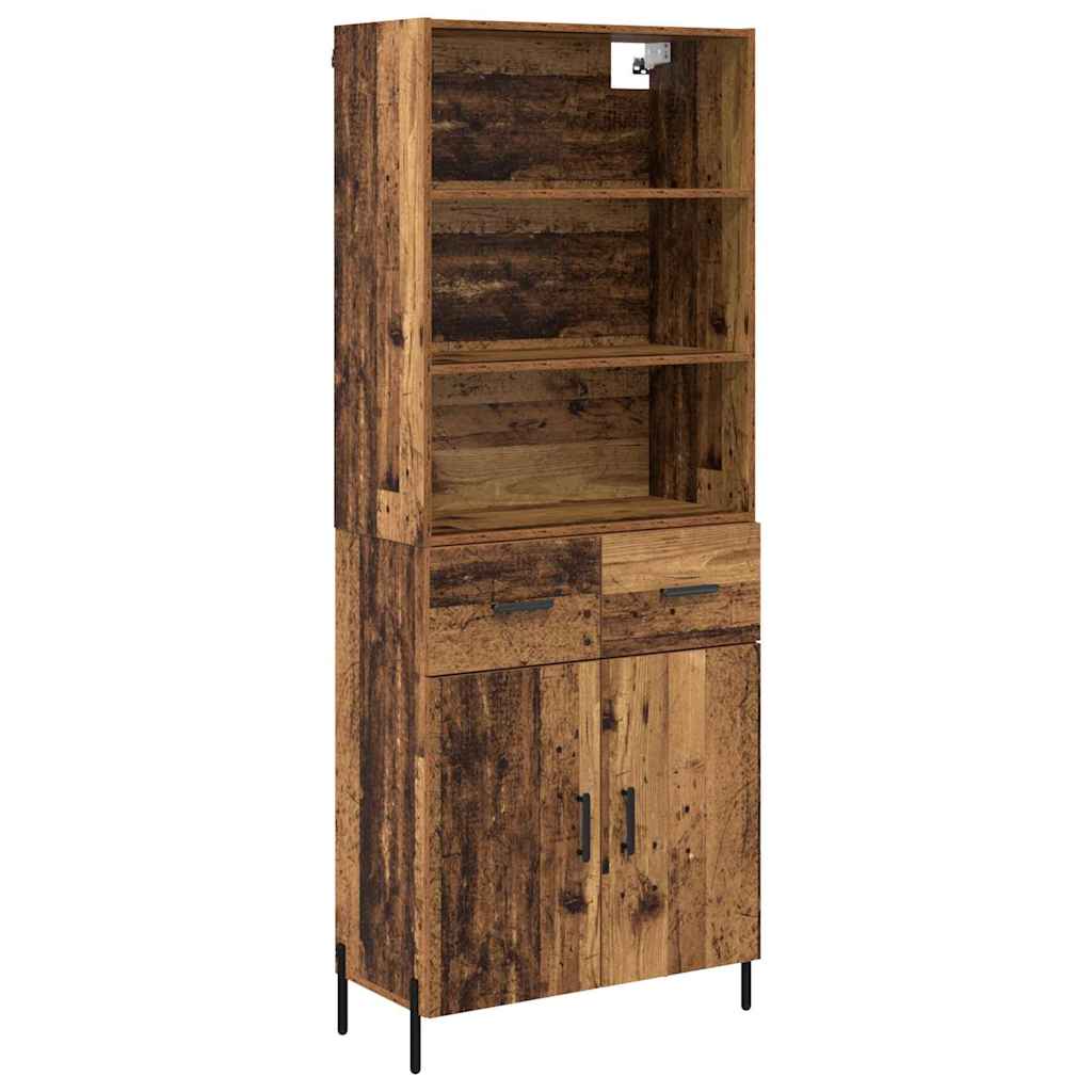 Highboard Gammelt træ 69,5 x 32,5 x 180 cm Konstrueret træ
