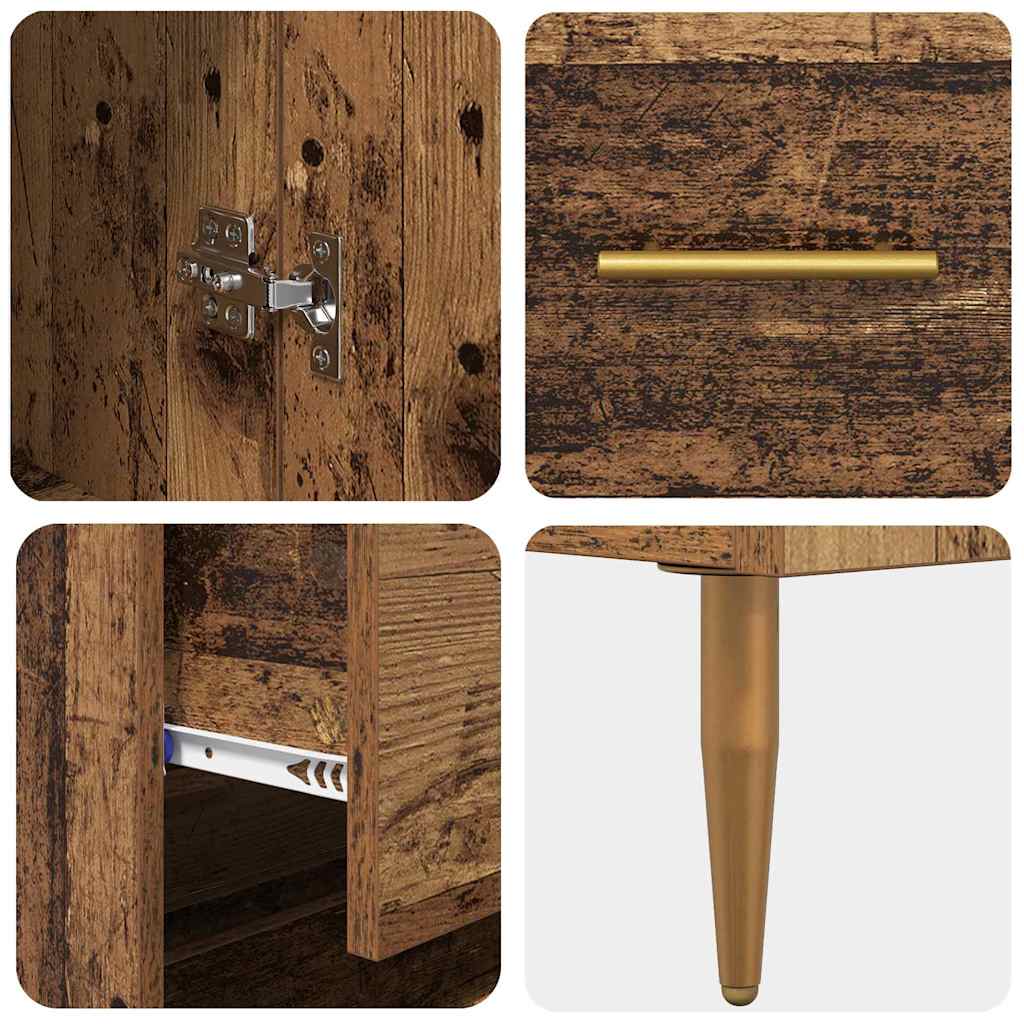 Highboard Gammelt træ 69,5 x 34 x 180 cm Konstrueret træ