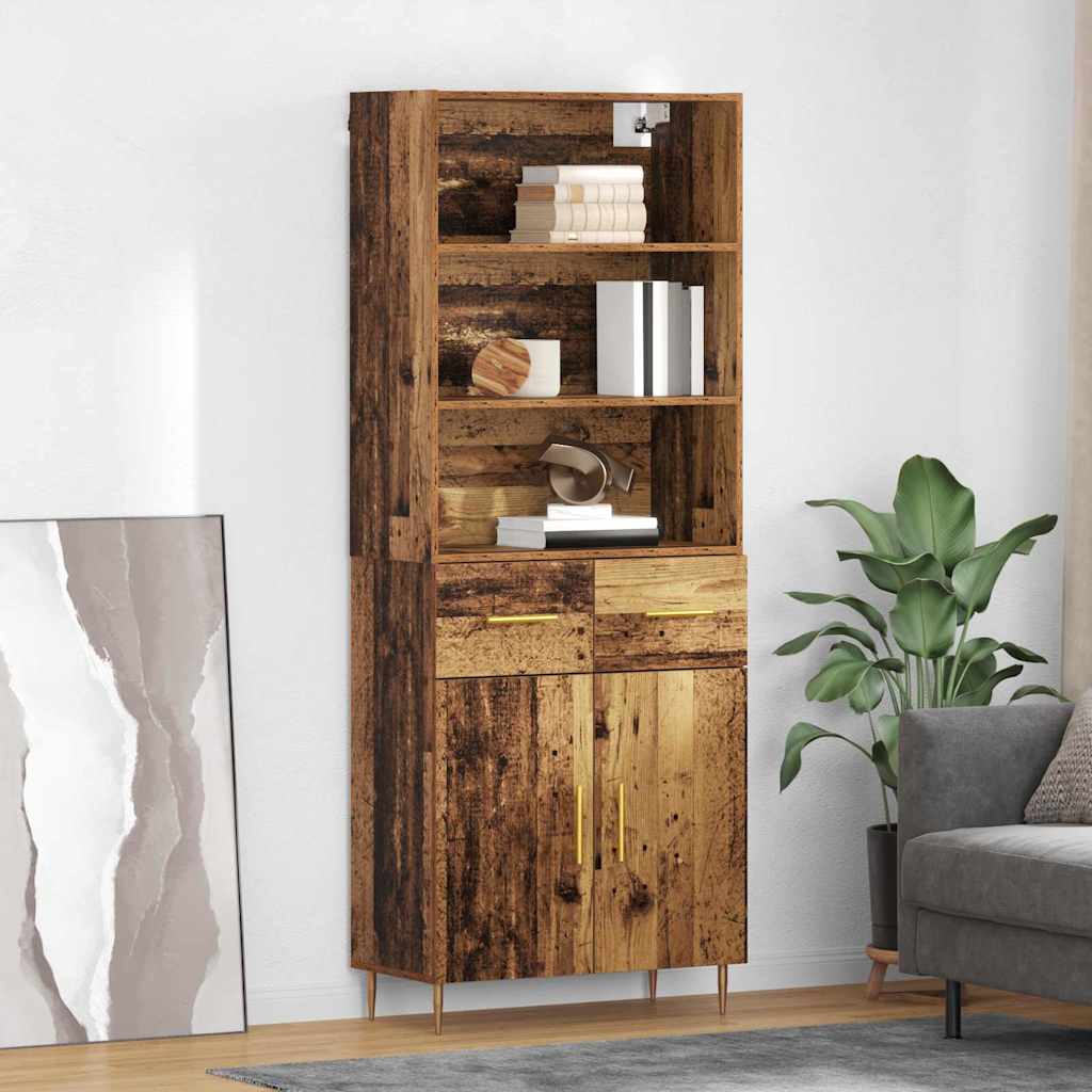 Highboard Gammelt træ 69,5 x 34 x 180 cm Konstrueret træ