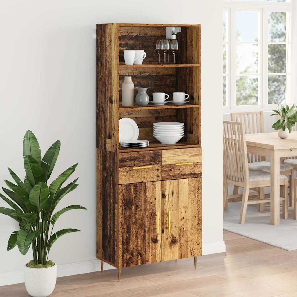 Highboard Gammelt træ 69,5 x 34 x 180 cm Konstrueret træ