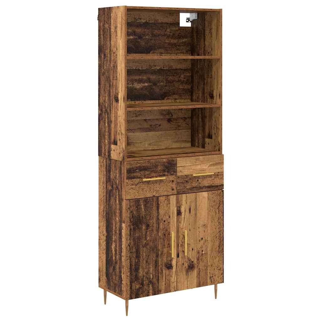 Highboard Gammelt træ 69,5 x 34 x 180 cm Konstrueret træ
