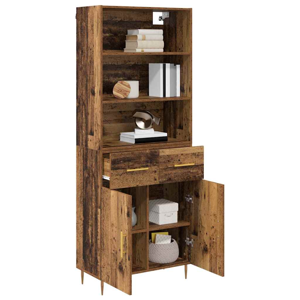 Highboard Gammelt træ 69,5 x 34 x 180 cm Konstrueret træ
