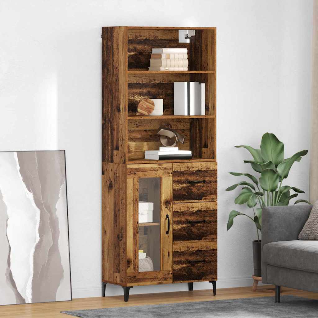 Highboard Gammelt træ 69,5 x 34 x 180 cm Konstrueret træ