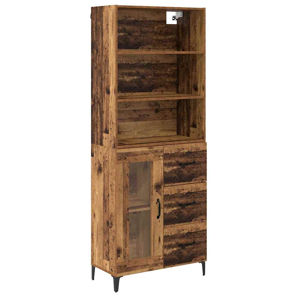 Highboard Gammelt træ 69,5 x 34 x 180 cm Konstrueret træ