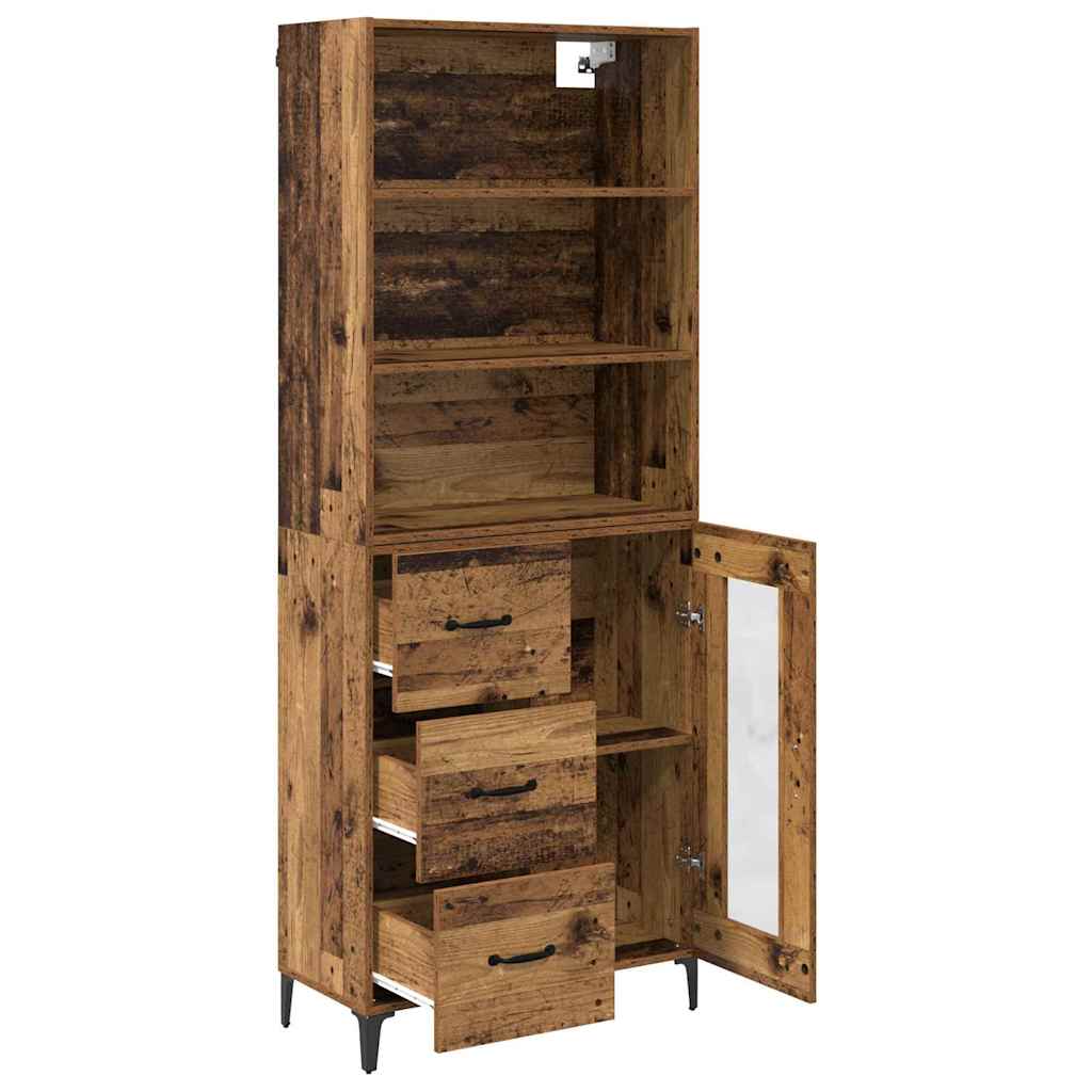 Highboard Gammelt træ 69,5 x 34 x 180 cm Konstrueret træ