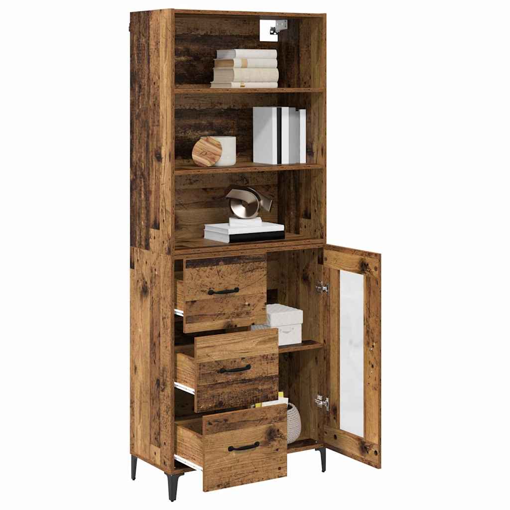Highboard Gammelt træ 69,5 x 34 x 180 cm Konstrueret træ