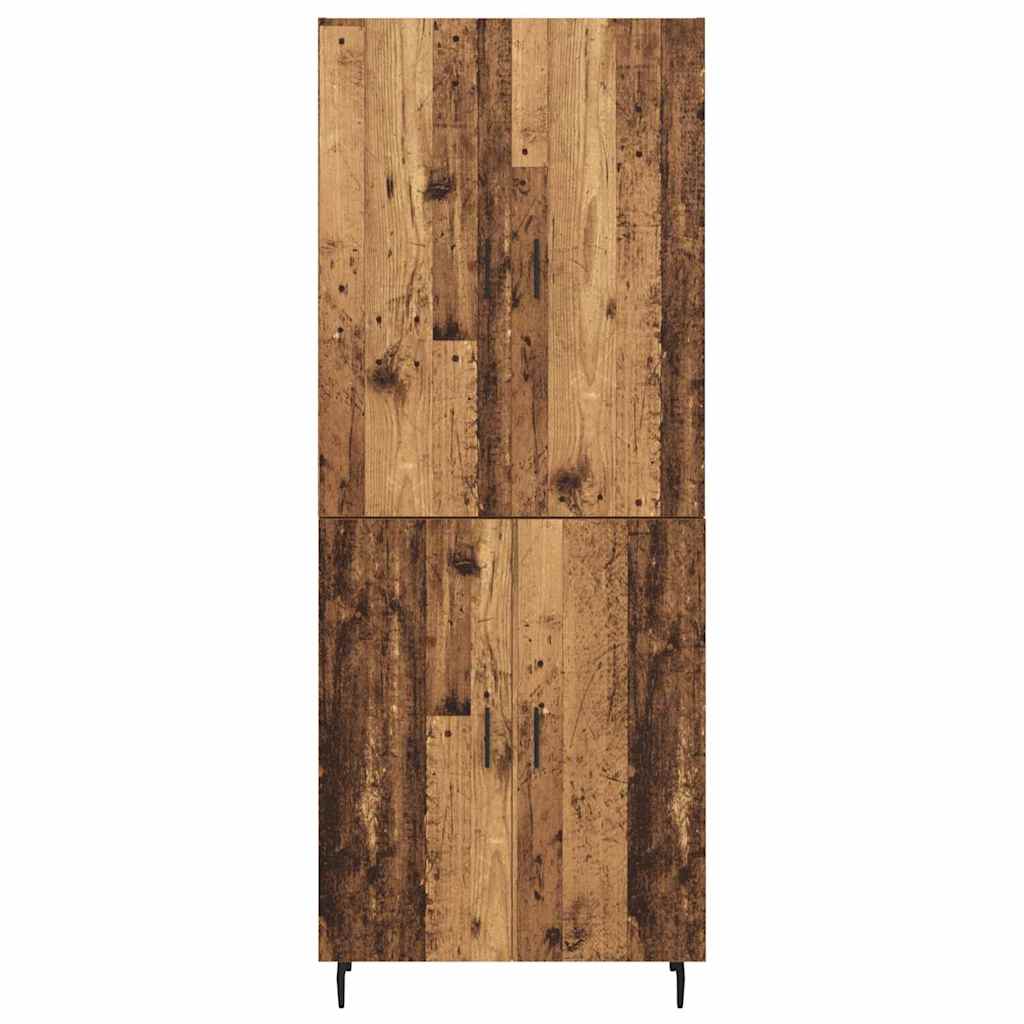 Highboard 2 stk. Gammelt træ 69,5 x 34 x 180 cm Konstrueret træ