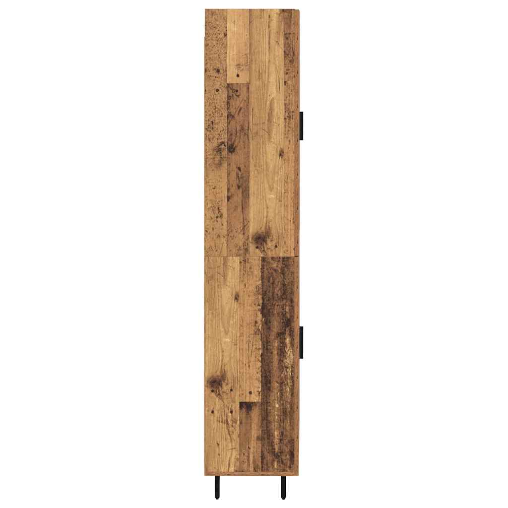 Highboard 2 stk. Gammelt træ 69,5 x 34 x 180 cm Konstrueret træ