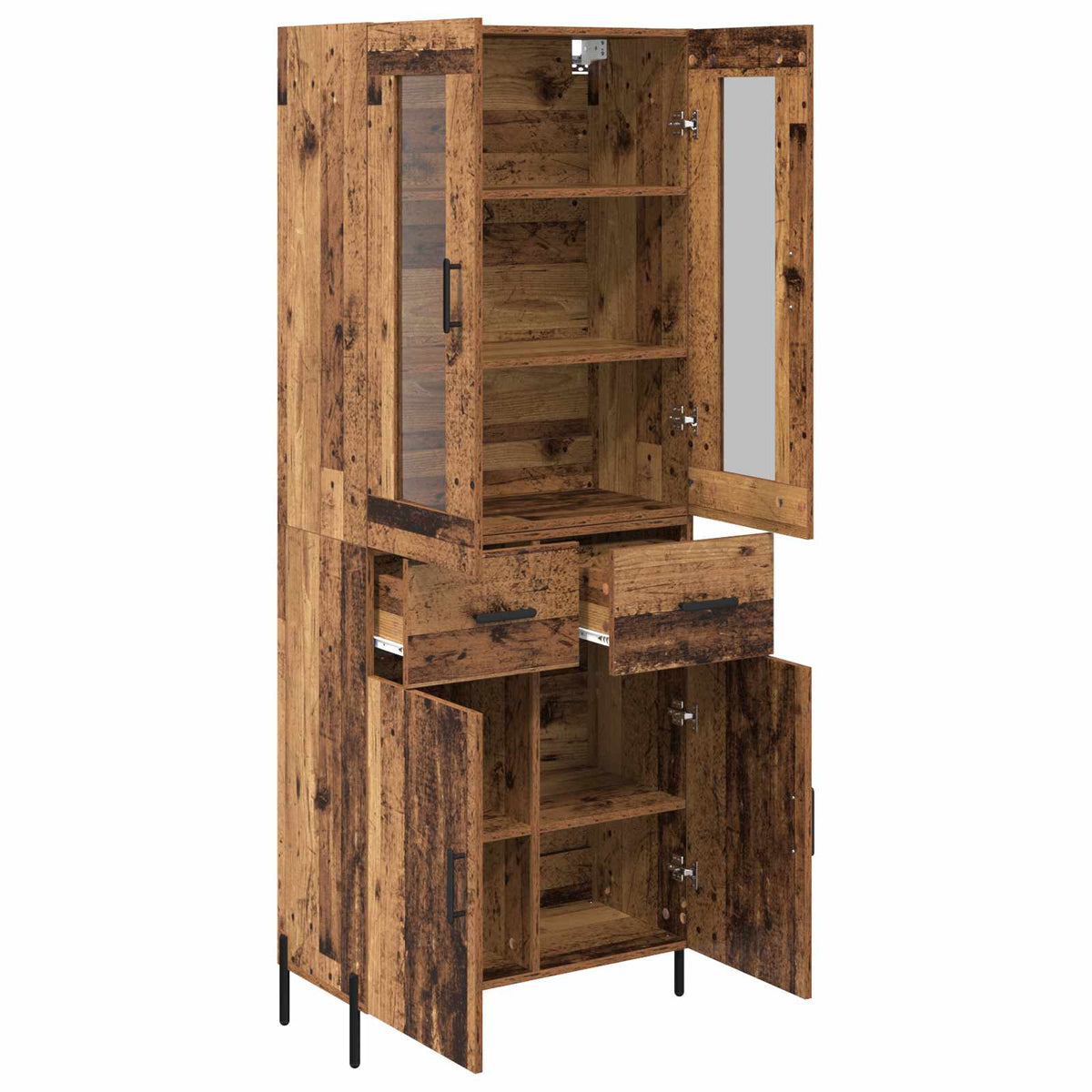 Highboard Gammelt træ 69,5 x 34 x 180 cm Konstrueret træ