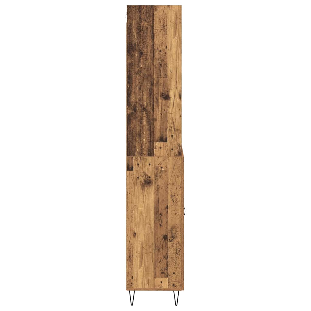 Highboard 2 stk. Gammelt træ 69,5 x 34 x 180 cm
