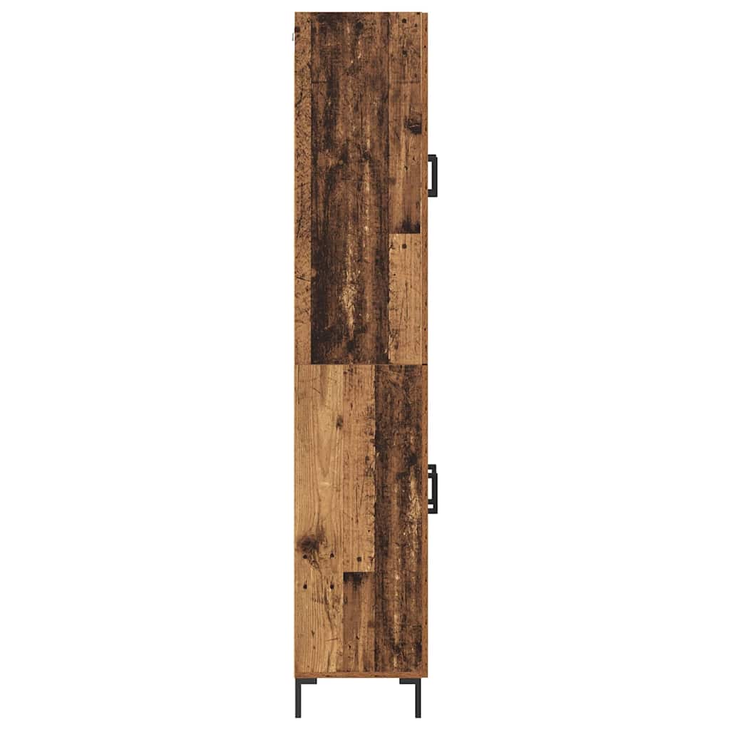 Highboard 2 stk. Gammelt træ 69,5 x 34 x 180 cm Konstrueret træ