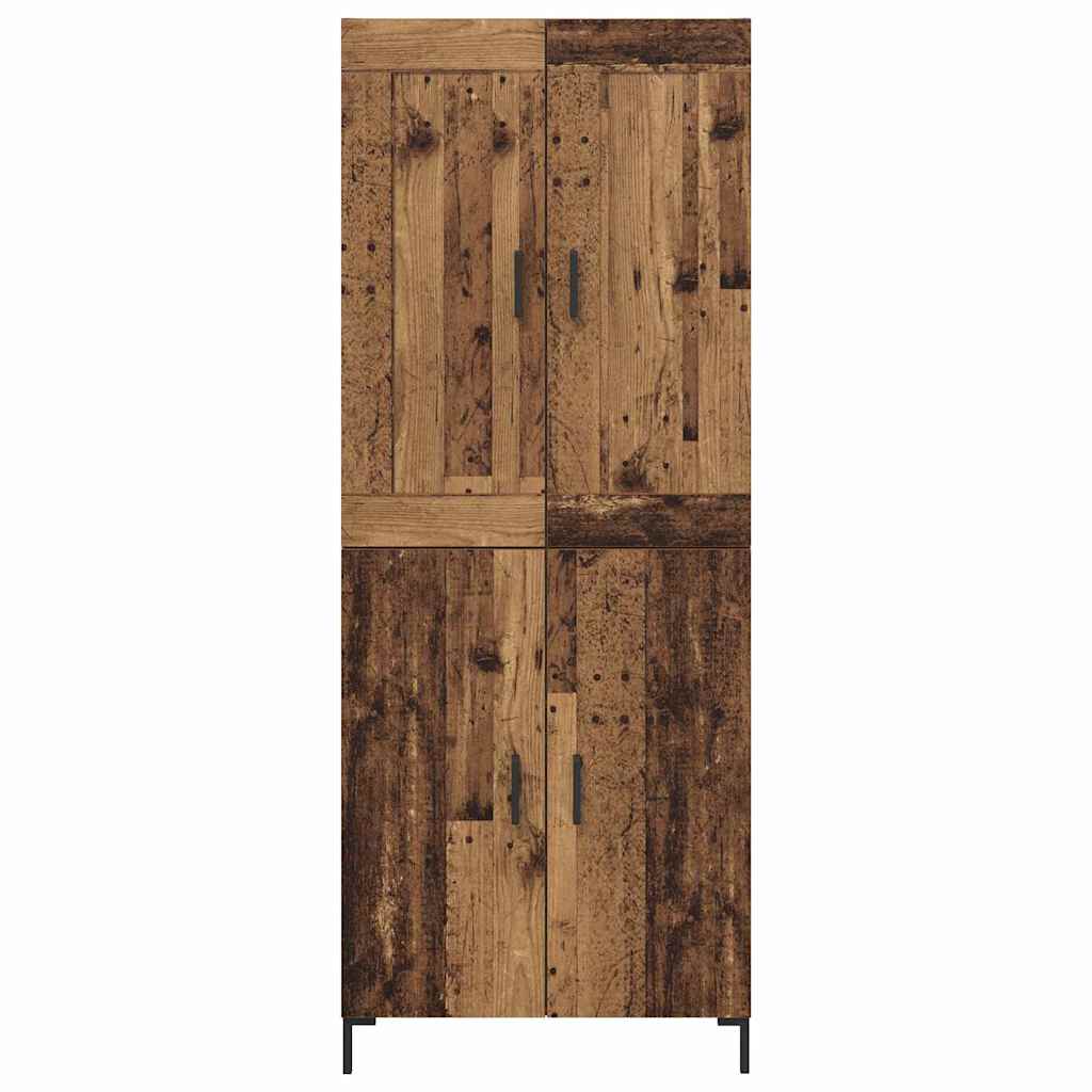 Highboard 2 stk. Gammelt træ 69,5 x 34 x 180 cm Konstrueret træ