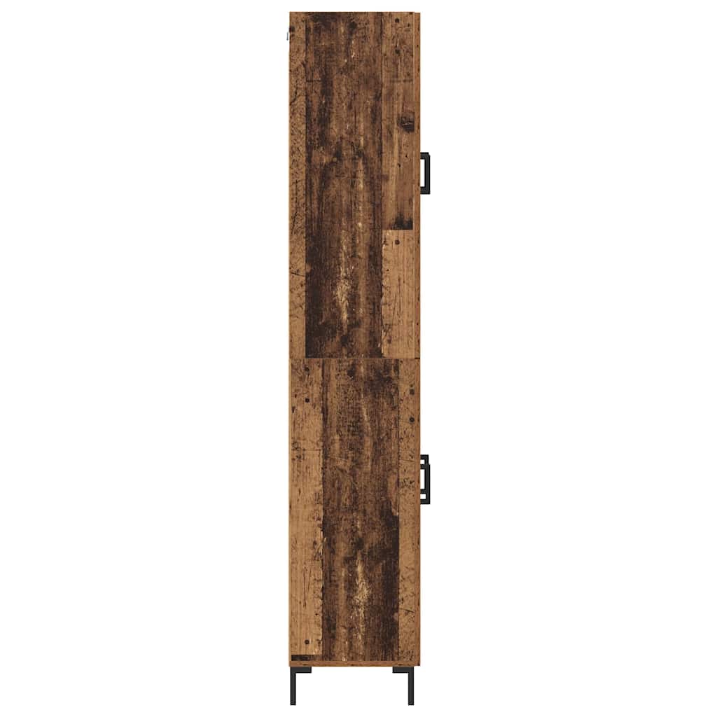 Highboard 2 stk. Gammelt træ 69,5 x 34 x 180 cm Konstrueret træ