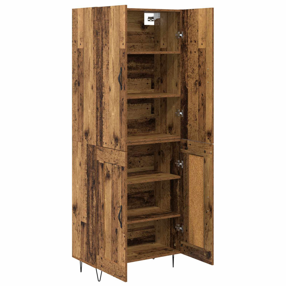 Highboard 2 stk. Gammelt træ 69,5 x 34 x 180 cm Konstrueret træ