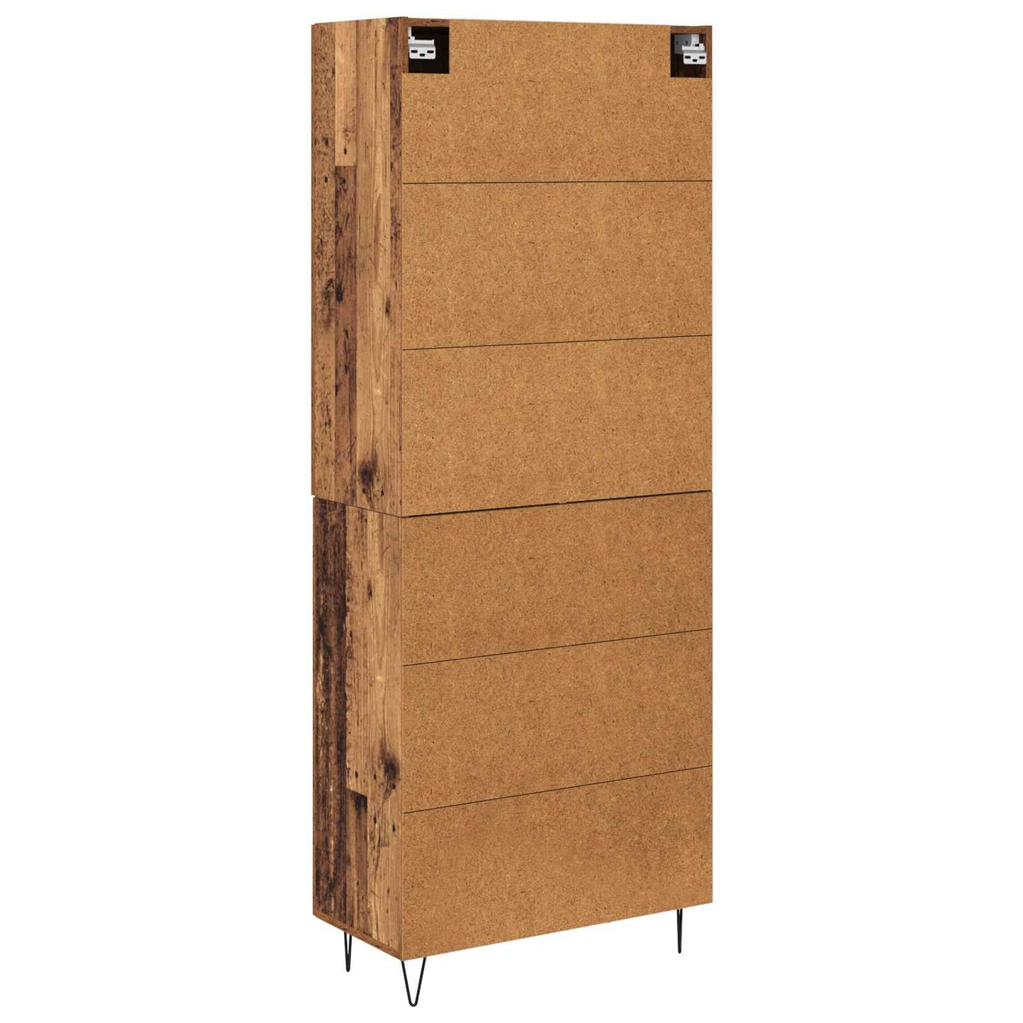 Highboard 2 stk. Gammelt træ 69,5 x 34 x 180 cm Konstrueret træ