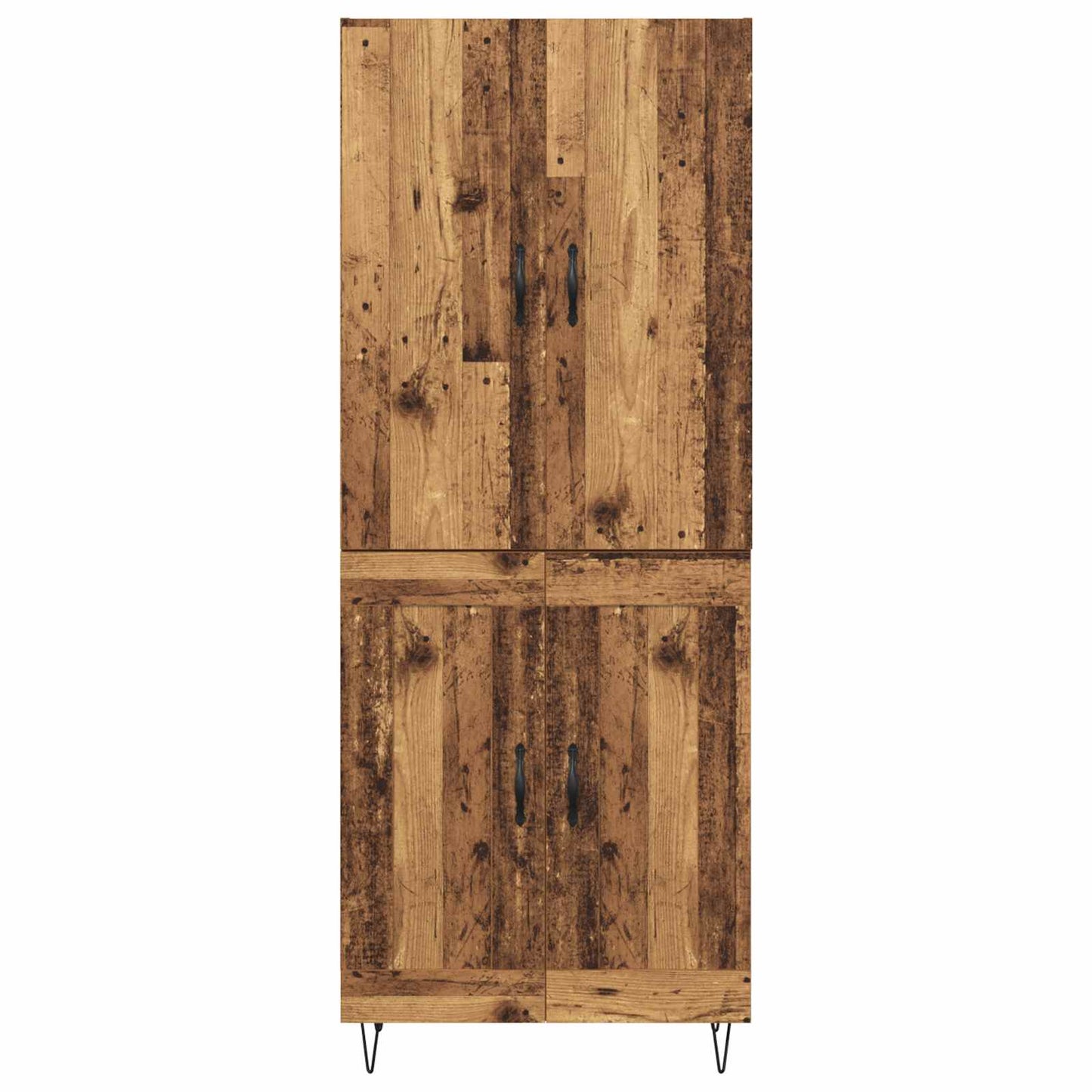 Highboard 2 stk. Gammelt træ 69,5 x 34 x 180 cm Konstrueret træ
