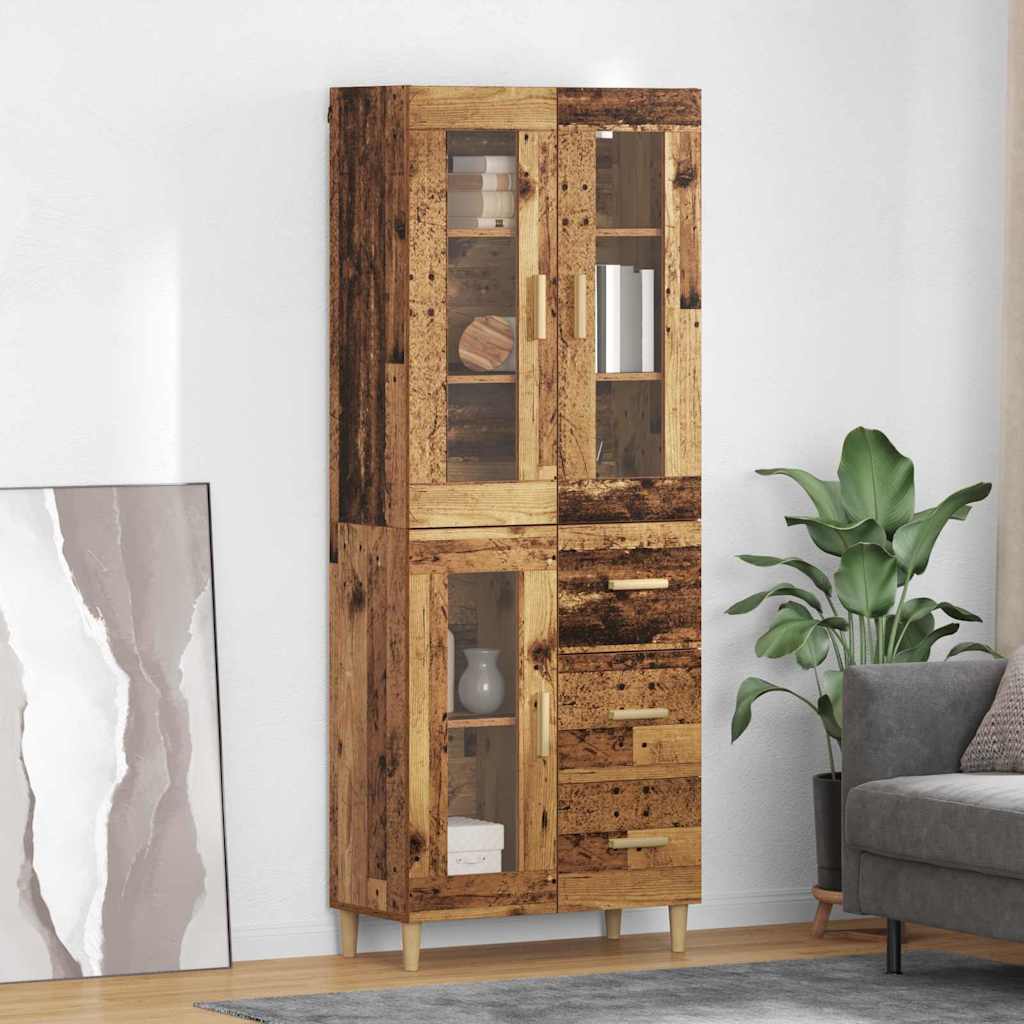 Highboard Gammelt træ 69,5 x 34 x 180 cm Konstrueret træ