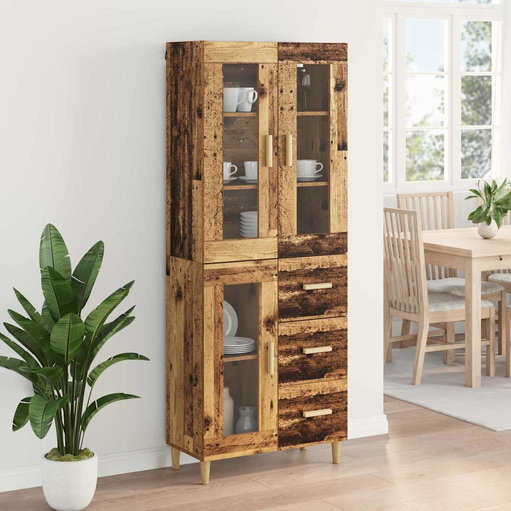 Highboard Gammelt træ 69,5 x 34 x 180 cm Konstrueret træ