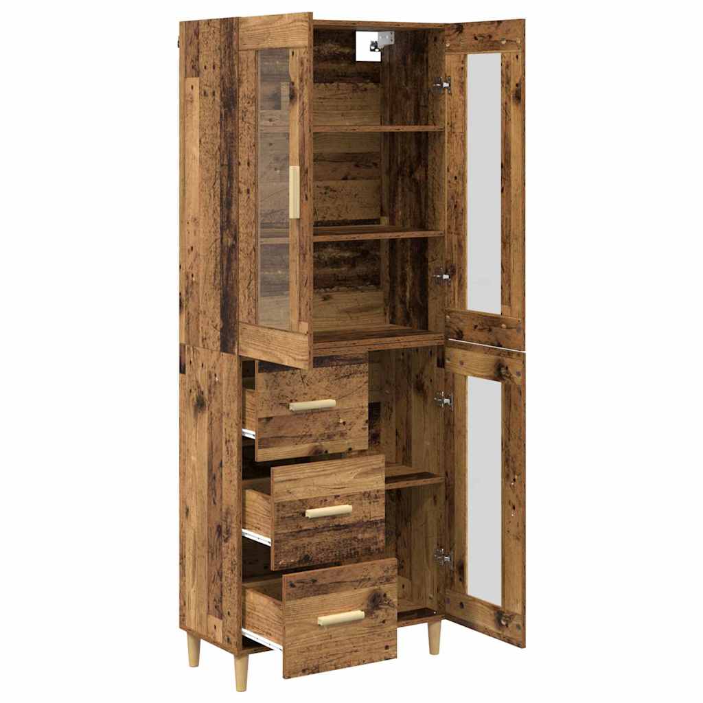 Highboard Gammelt træ 69,5 x 34 x 180 cm Konstrueret træ