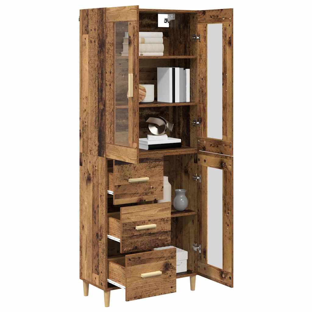 Highboard Gammelt træ 69,5 x 34 x 180 cm Konstrueret træ
