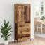 Highboard 2 stk. Gammelt træ 69,5 x 34 x 180 cm Konstrueret træ