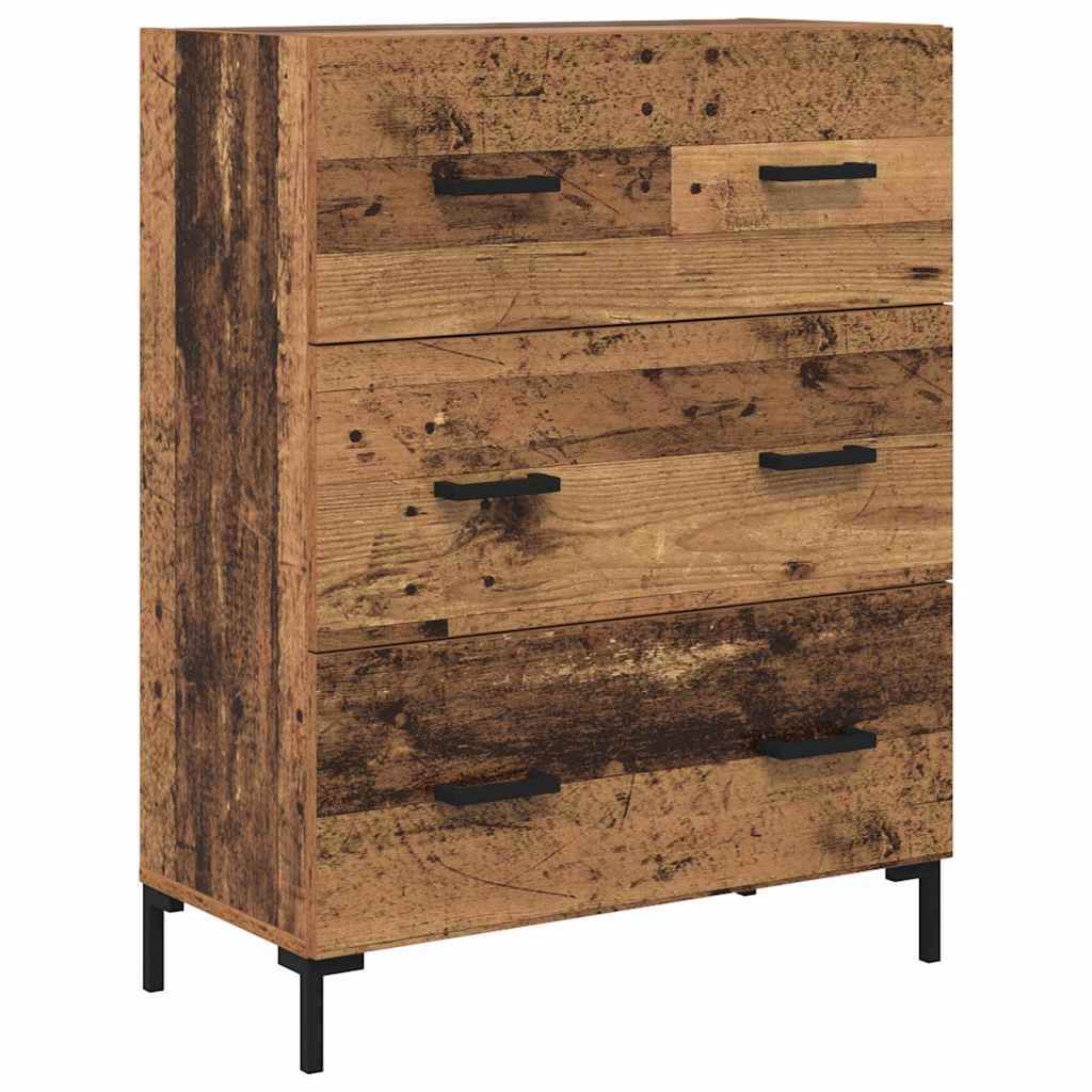 Highboard 2 stk. Gammelt træ 69,5 x 34 x 180 cm Konstrueret træ