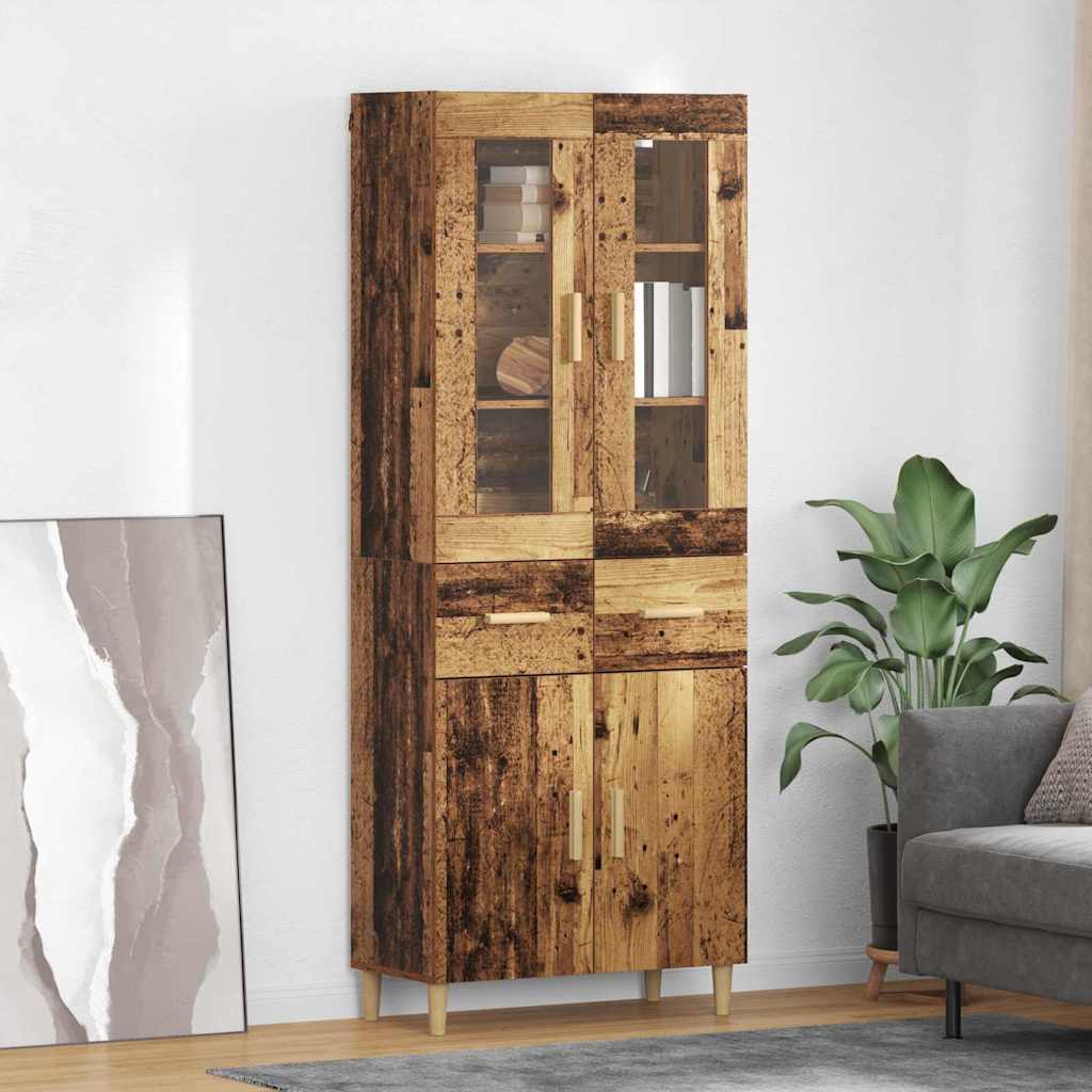 Highboard Gammelt træ 69,5 x 34 x 180 cm Konstrueret træ