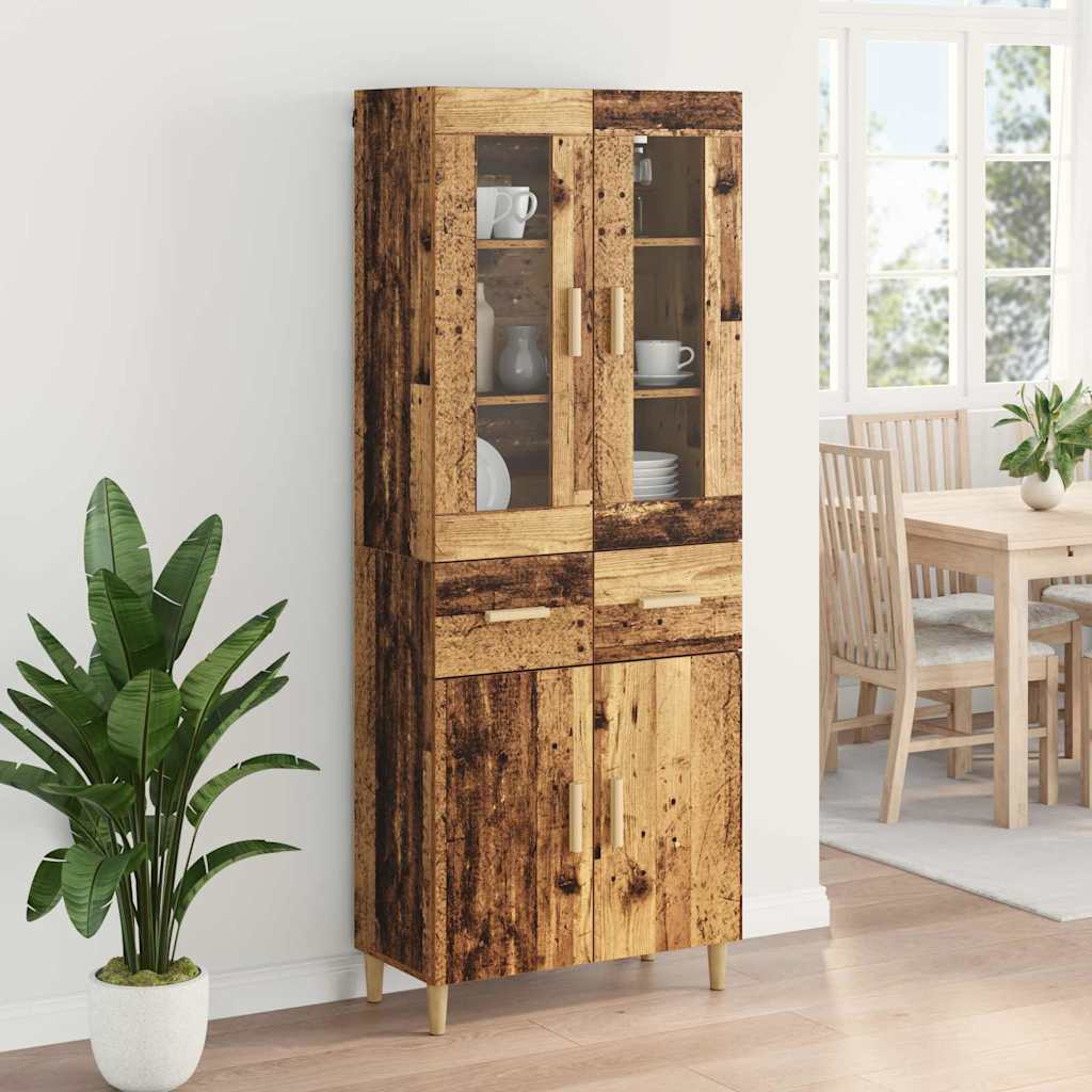 Highboard Gammelt træ 69,5 x 34 x 180 cm Konstrueret træ