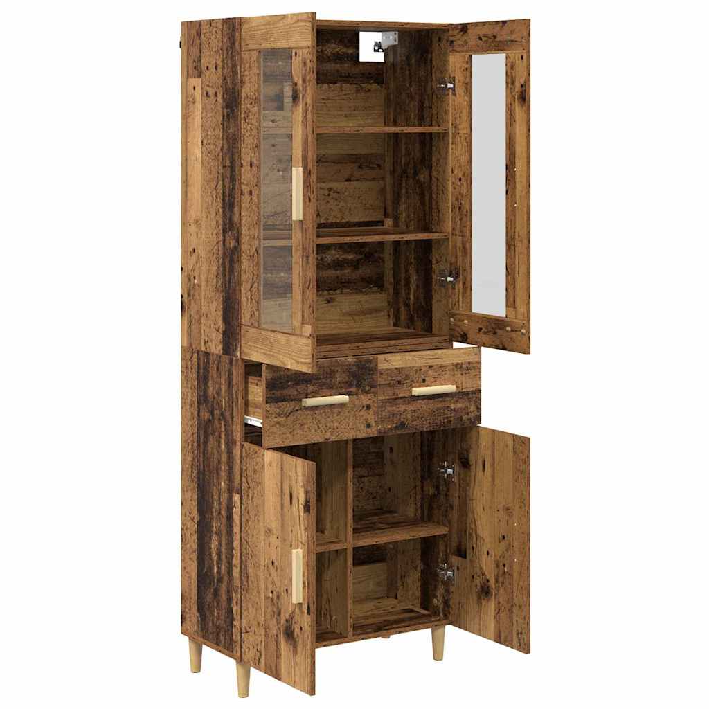 Highboard Gammelt træ 69,5 x 34 x 180 cm Konstrueret træ