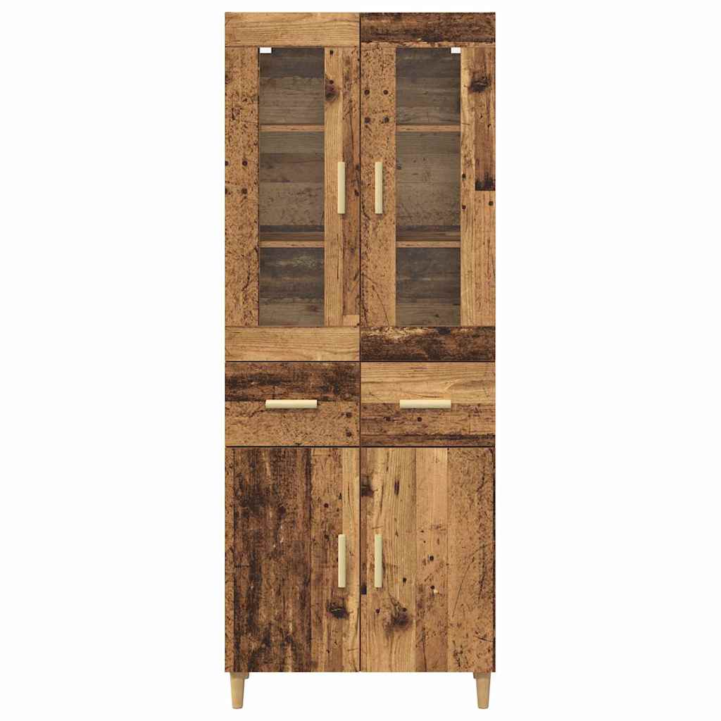 Highboard Gammelt træ 69,5 x 34 x 180 cm Konstrueret træ