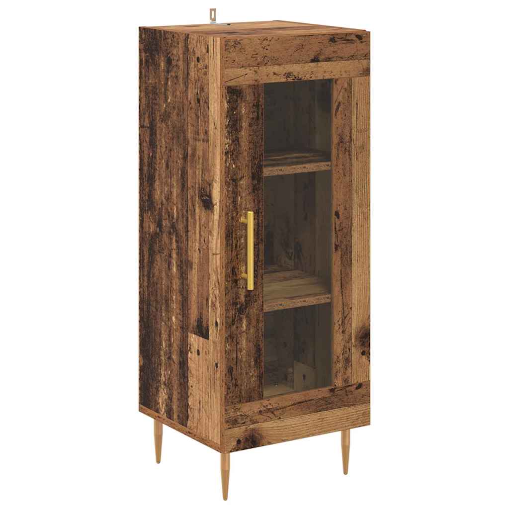 Highboard 2 stk. Gammelt træ 34,5 x 34 x 180 cm Konstrueret træ