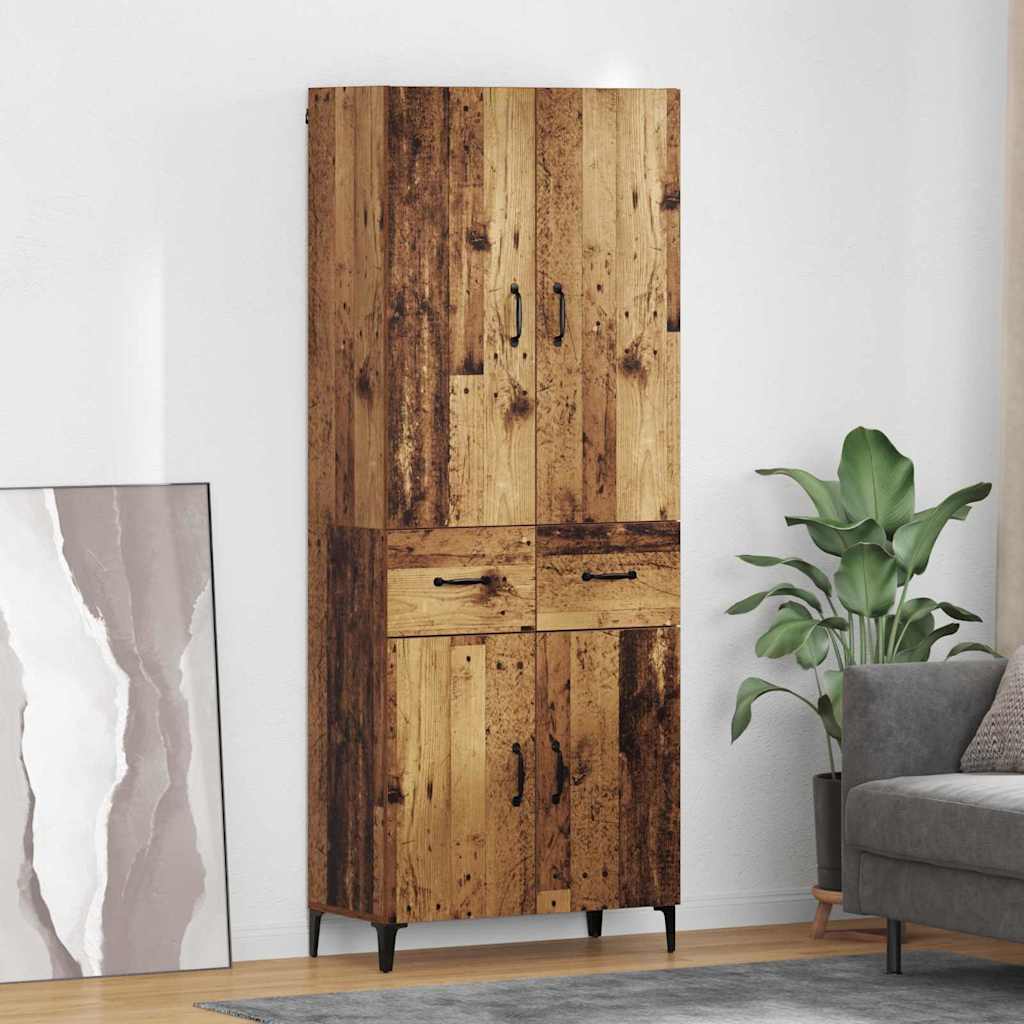 Highboard Gammelt træ 69,5 x 34 x 180 cm Konstrueret træ