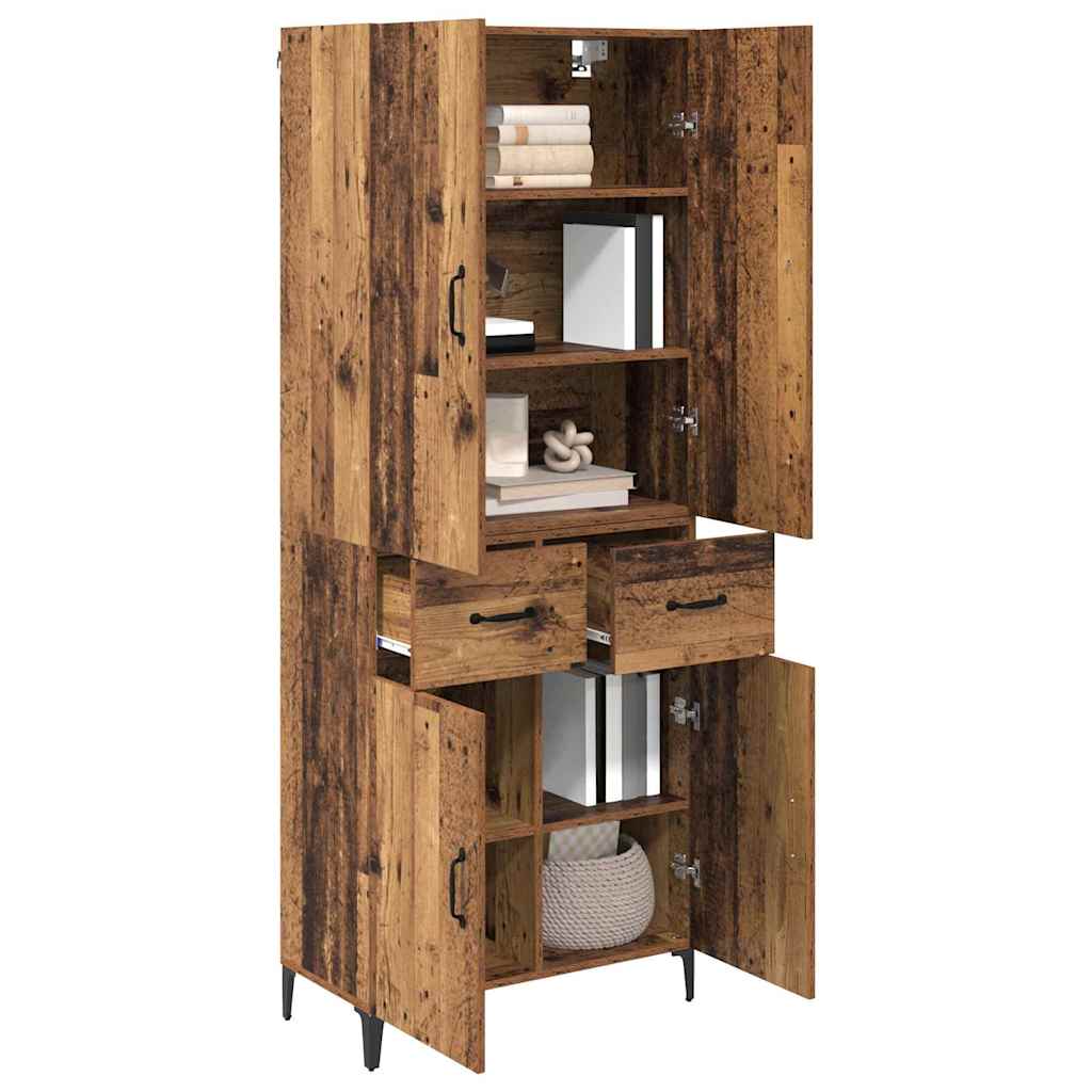 Highboard Gammelt træ 69,5 x 34 x 180 cm Konstrueret træ