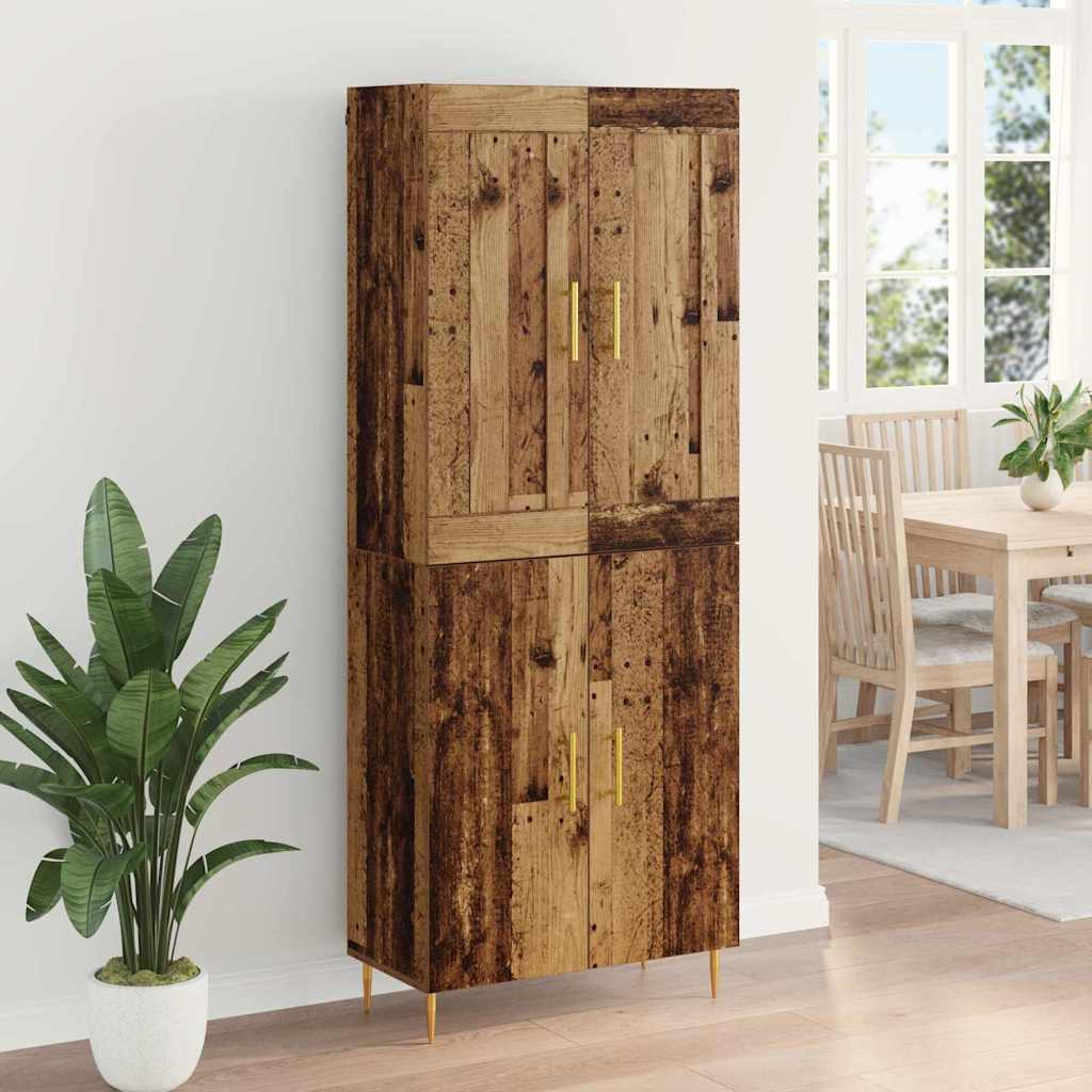 Highboard Gammelt træ 69,5 x 34 x 180 cm Konstrueret træ