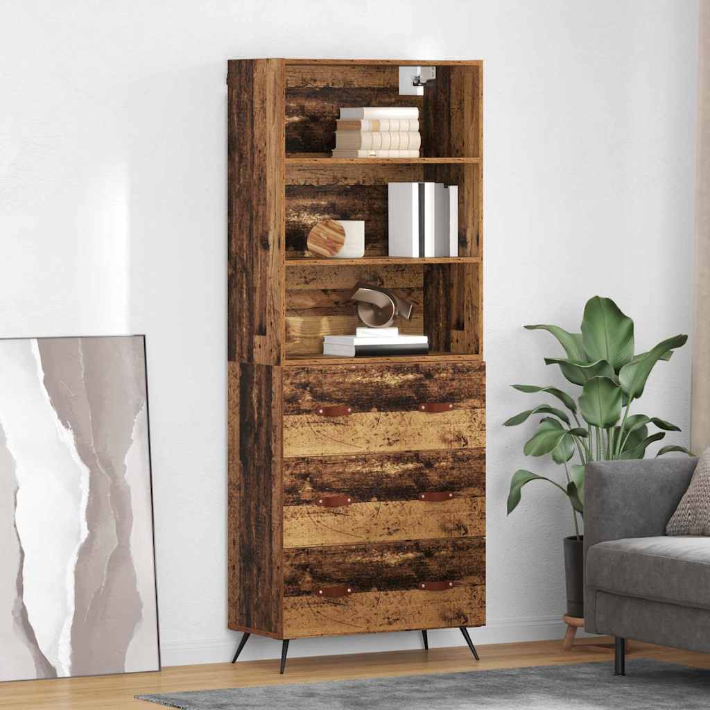 Highboard Gammelt træ 69,5 x 34 x 180 cm Konstrueret træ