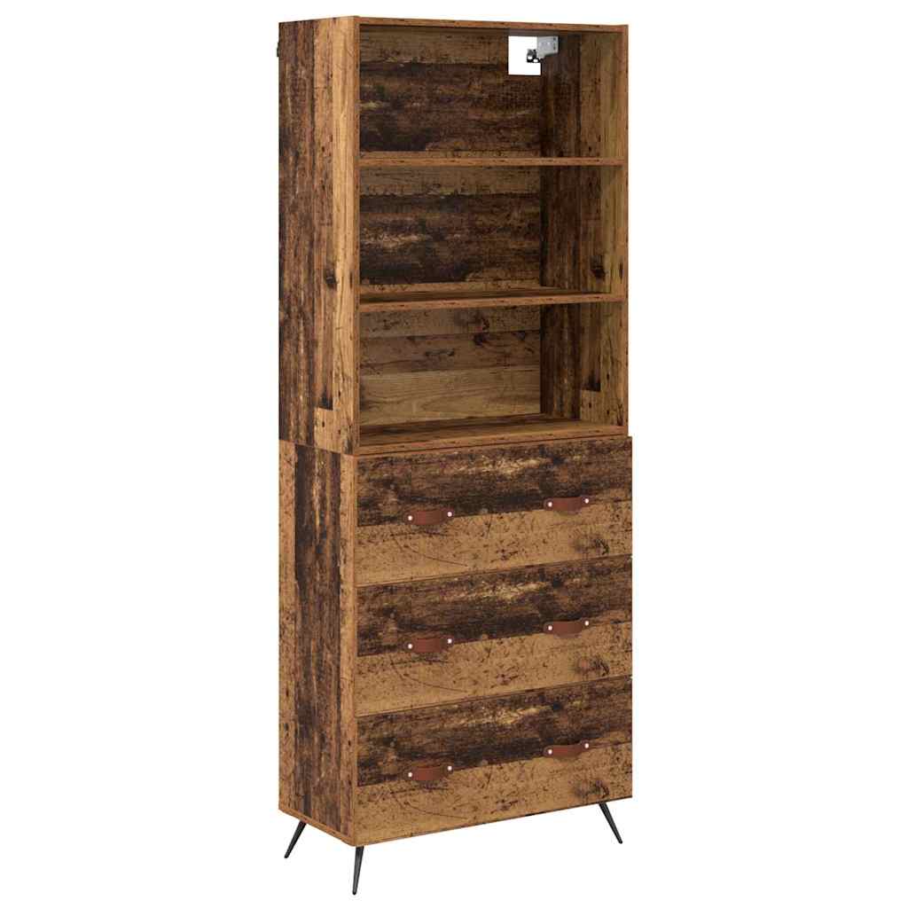 Highboard Gammelt træ 69,5 x 34 x 180 cm Konstrueret træ