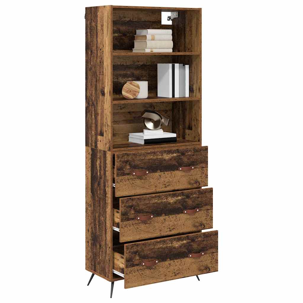 Highboard Gammelt træ 69,5 x 34 x 180 cm Konstrueret træ