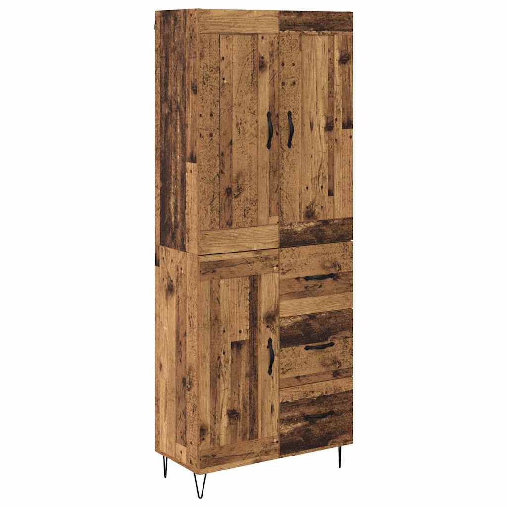 Highboard Gammelt træ 69,5 x 34 x 180 cm Konstrueret træ
