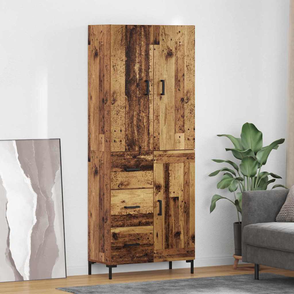 Highboard Gammelt træ 69,5 x 34 x 180 cm Konstrueret træ