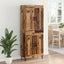 Highboard 2 stk. Gammelt træ 69,5 x 34 x 180 cm Konstrueret træ