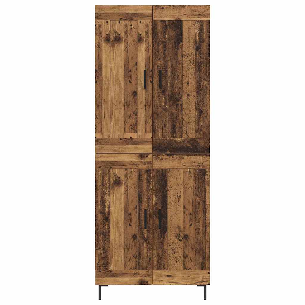 Highboard 2 stk. Gammelt træ 69,5 x 34 x 180 cm Konstrueret træ