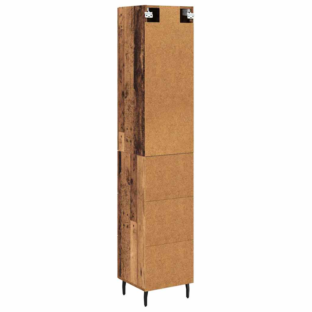 Highboard Gammelt træ 34,5 x 34 x 180 cm Konstrueret træ