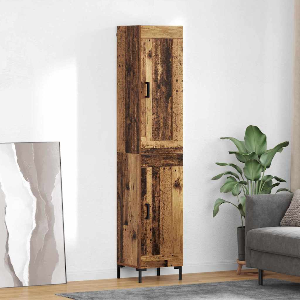 Highboard Gammelt træ 34,5 x 34 x 180 cm Konstrueret træ