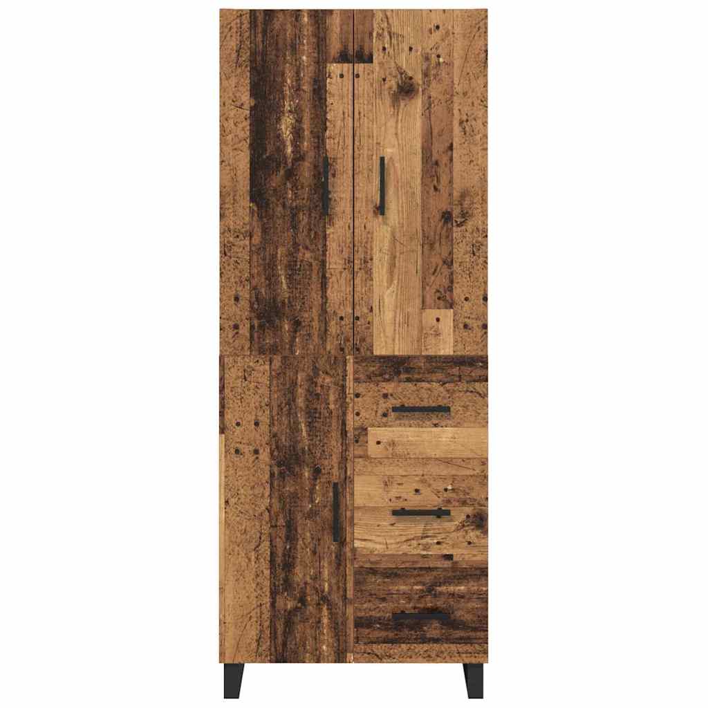 Highboard 2 stk. Gammelt træ 69,5 x 34 x 180 cm