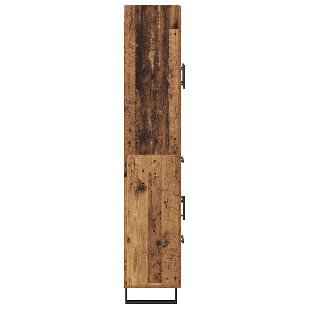 Highboard 2 stk. Gammelt træ 69,5 x 34 x 180 cm