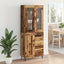 Highboard 2 stk. Gammelt træ 69,5 x 34 x 180 cm Konstrueret træ