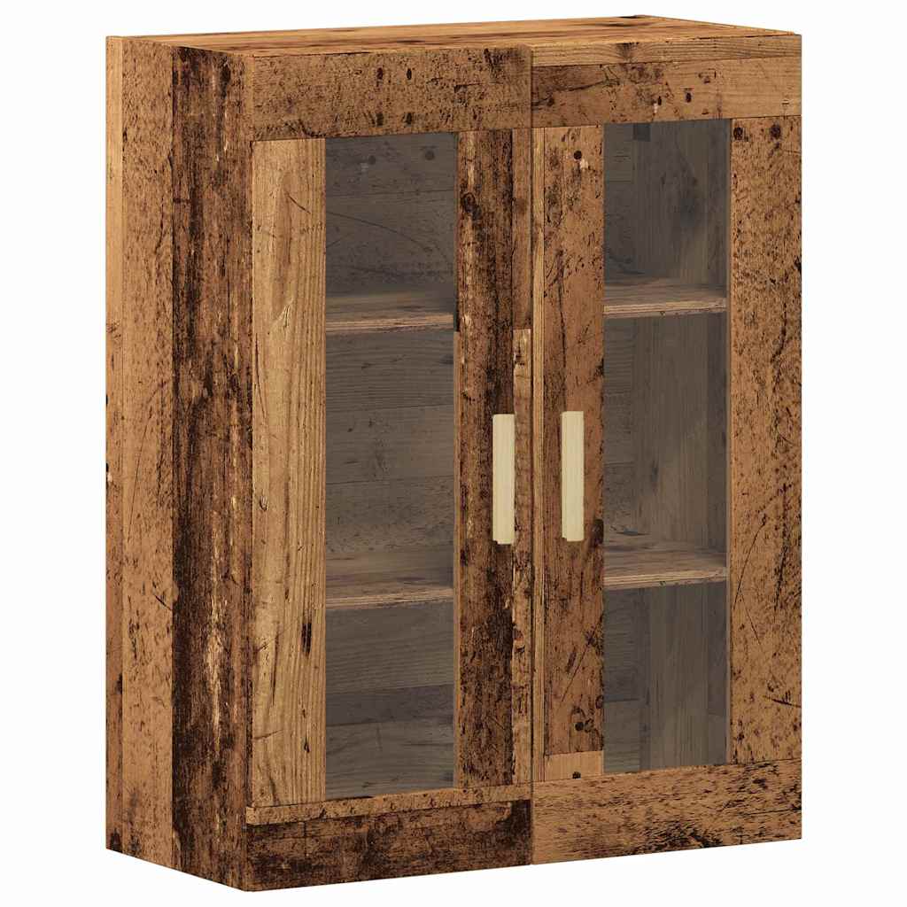 Highboard Gammelt træ 69,5 x 34 x 180 cm Ingeniørtræ og glas